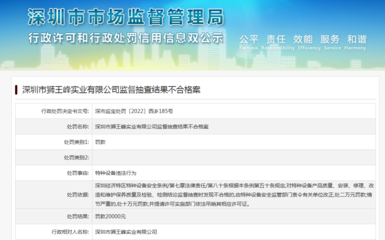 维修市场监管趋严 深圳市狮王峰实业公司因电梯安装改造修理不合格被罚2万元